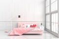 Valentine`s Day. Background and interior. 3D render Royalty Free Stock Photo