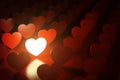 Valentine`s day background. Love concept. One glowing heart in a