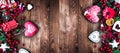 Valentine`s Day Background with love themed elements