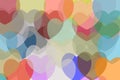 Valentine`s day background with many colored hearts Royalty Free Stock Photo