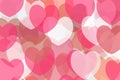 Valentine`s day background with many colored hearts Royalty Free Stock Photo