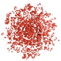 Valentine`s day background from placer small red hearts