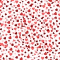 Valentine`s day background, romantic texture. Hearts confetti backdrop.