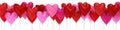 Valentine`s day balloon hearts