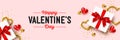 Valentine\'s Day banner Royalty Free Stock Photo