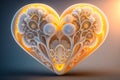 Valentine's day beautiful lighting heart shape