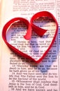 Valentine's Day Bible Verse with Red Heart