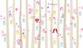 Valentine`s Day Birch Tree or Aspen Silhouettes with Lovebirds and Mason Jar Lights