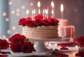 Valentine\'s Day cake roses Birthday