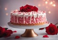 Valentine\'s Day cake roses Birthday