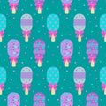 Valentine\'s Day cakesicles seamless pattern. Royalty Free Stock Photo