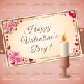 Valentine`s day with candle