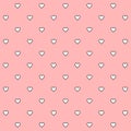 Valentine\'s day candy hearts and pink red white tartan plaid vector patterns. Heart check design seamless pattern.