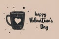 Valentine\'s Day postcard, February 14th the inscription \