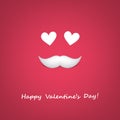 Valentine`s Day Card - Design Illustration for Your Greeting Card Royalty Free Stock Photo