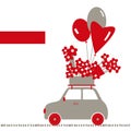 Valentine`s Day card. Vector llustration. Royalty Free Stock Photo