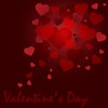 1060 Valentine, Valentine`s day card, card with hearts,  background for different designs Royalty Free Stock Photo