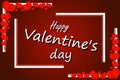 Valentine`s day card with hearts Royalty Free Stock Photo
