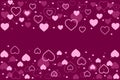 Valentine`s Day card with hearts. Vector. For wedding card, valentine`s day greetings, lovely frame. Royalty Free Stock Photo