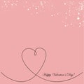 Valentine`s day card love heart design vector illustration Royalty Free Stock Photo
