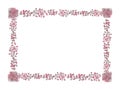 Valentine s Day card Made of pink and white Marshmallow isolated on white