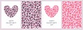 Valentine`s Day card set . Vector illustrations