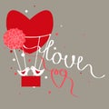 Valentine`s Day card. Vector llustration. Royalty Free Stock Photo