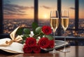 Valentine\'s Day Champagne and Roses