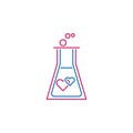 Valentine`s day, chemistry, love, hearts icon. Can be used for web, logo, mobile app, UI, UX Royalty Free Stock Photo