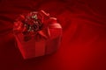 Valentines Day and Christmas chocolate box (on red