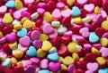 Valentine\'s Day Day colored brightly candy hearts Background Royalty Free Stock Photo