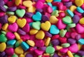 Valentine\'s Day Day colored brightly candy hearts Background Royalty Free Stock Photo
