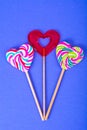 Valentine`s Day. The concept of love, sweet heart candy Royalty Free Stock Photo