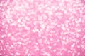 Pink Sparkling Defocused Lights of Hearts Background