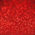 Red Sparkling Defocused Lights of Hearts Background