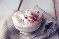 Valentine's day cup of Cappuccino Coffe. Royalty Free Stock Photo