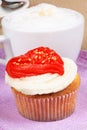 Valentine's day cupcake Royalty Free Stock Photo
