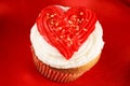 Valentine's day cupcake Royalty Free Stock Photo
