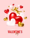 Happy Valentine\'s Day reeting card design