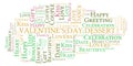 Valentine's Day Dessert word cloud Royalty Free Stock Photo