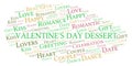 Valentine's Day Dessert word cloud Royalty Free Stock Photo
