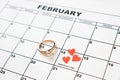 Offer to marry. Valentine`s day, February 14 on the calendar