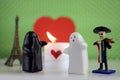 ValentineÃÂ´s Day Ghosts Wedding with Candle, Mariachi, Eiffel To