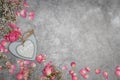 valentine's day gift in a heart-shaped box, mother's day, apples on the table