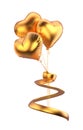 Valentine`s Day golden ballons