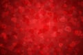 Valentine`s day gradient red background with hearts