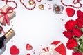 Valentine`s Day greeting card background Royalty Free Stock Photo