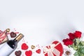 Valentine`s Day greeting card background Royalty Free Stock Photo