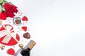 Valentine`s Day greeting card background Royalty Free Stock Photo
