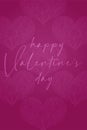 Valentine`s day greeting card banner invitation flyer brochure. delicate feminine rich style. fuchsia heart shape and minimalist
